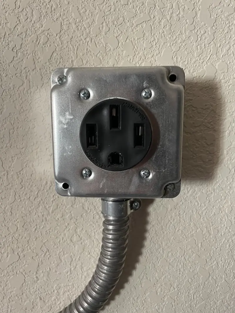 NEMA 14-50 outlet installed for Electrical Panel Upgrade in Mogadore